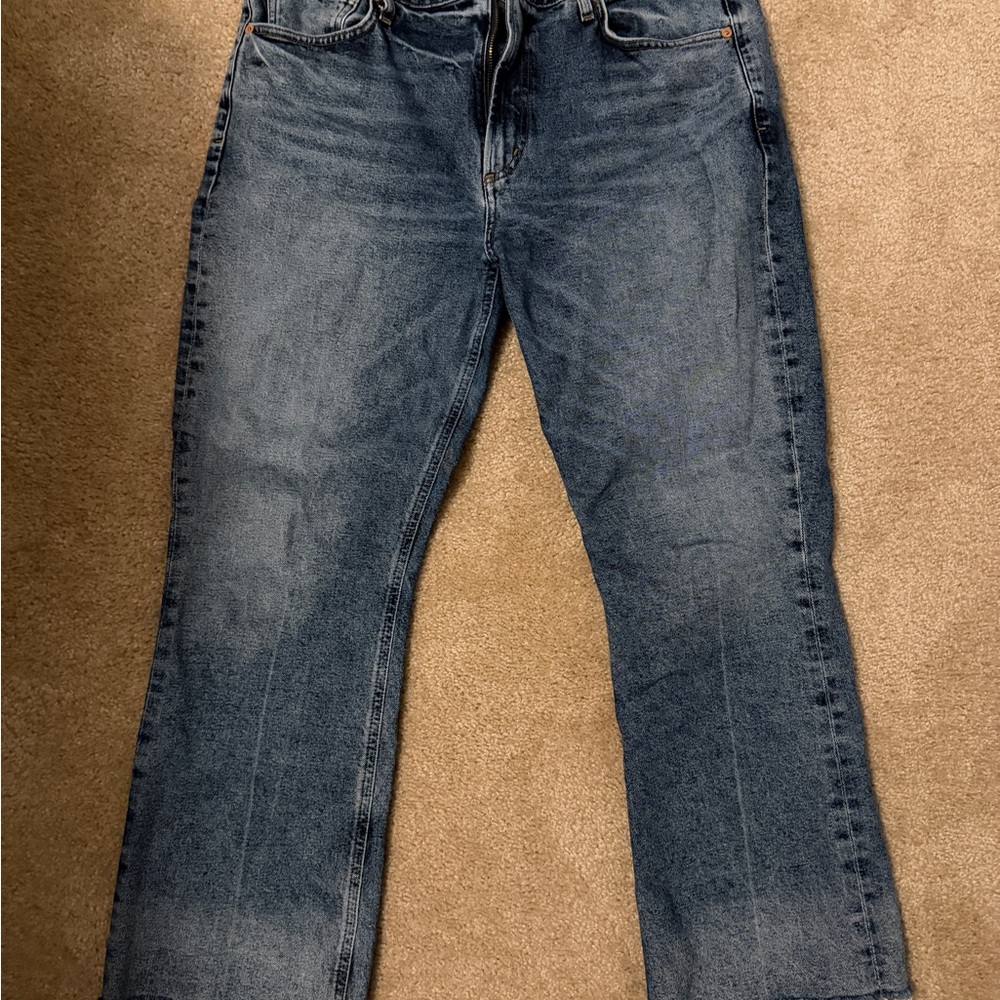 Citizens of Humanity Isola Ankle-Length Denim Jeans in Washed Blue